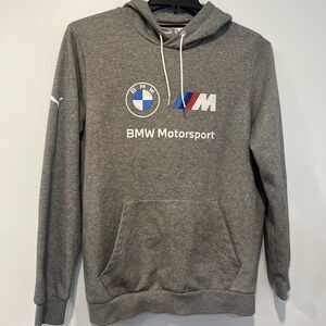 Puma BMW Motorsport Hooded Sweatshirt Gray Size Medium